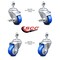 Service Caster 3.5 Inch Blue Polyurethane Swivel 12mm Threaded Stem Caster Brake SCC, 2PK TS20S3514-PPUB-BLUE-TLB-M1215-2-S-2 - alternate 2